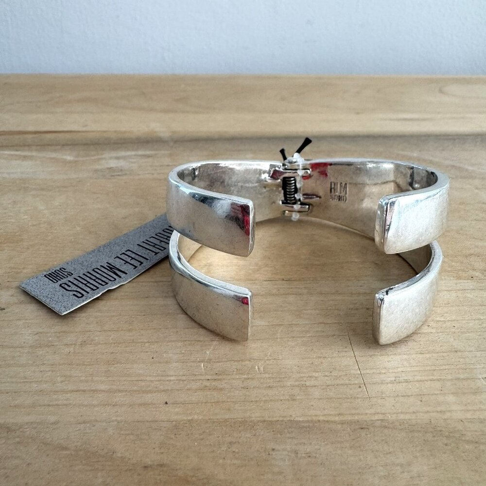 ROBERT LEE MORRIS RLM SOHO Silvertone Hinged Cuff Bracelet NWT $52 MSRP